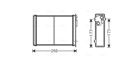 Obrázok Výmenník tepla vnútorného kúrenia AVA QUALITY COOLING  CN6260