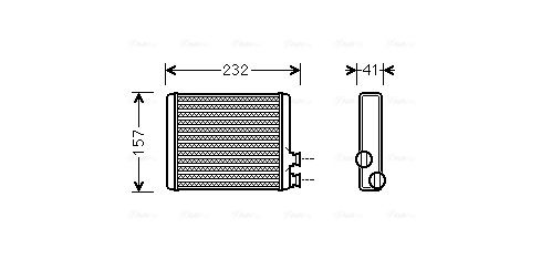 Obrázok Výmenník tepla vnútorného kúrenia AVA QUALITY COOLING  CN6286