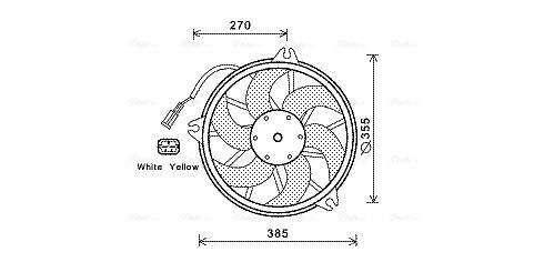 Obrázok Ventilátor chladenia motora AVA QUALITY COOLING  CN7536