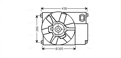 Obrázok Ventilátor chladenia motora AVA QUALITY COOLING  CN7541