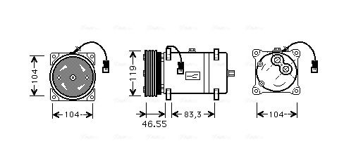 Obrázok Kompresor klimatizácie AVA QUALITY COOLING  CNAK161