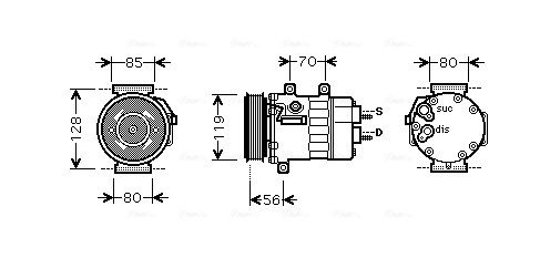 Obrázok Kompresor klimatizácie AVA QUALITY COOLING  CNK253