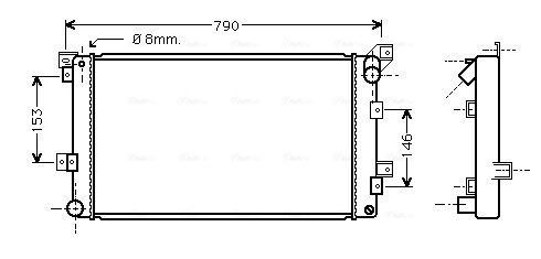 Obrázok Chladič motora AVA QUALITY COOLING  CR2033