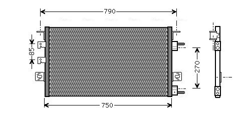 Obrázok Kondenzátor klimatizácie AVA QUALITY COOLING  CR5023
