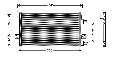 Obrázok Kondenzátor klimatizácie AVA QUALITY COOLING  CR5037