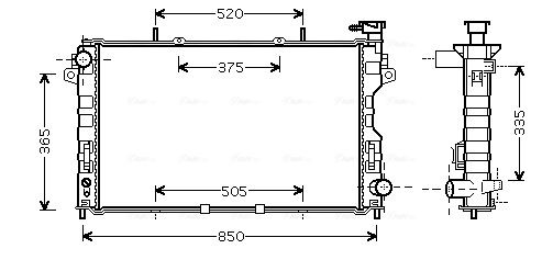 Obrázok Chladič motora AVA QUALITY COOLING  CRA2081