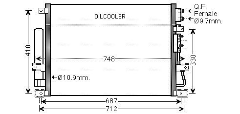 Obrázok Kondenzátor klimatizácie AVA QUALITY COOLING  CRA5124D