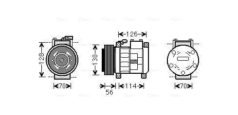 Obrázok Kompresor klimatizácie AVA QUALITY COOLING  CRAK062