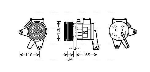 Obrázok Kompresor klimatizácie AVA QUALITY COOLING  CRAK063