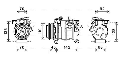Obrázok Kompresor klimatizácie AVA QUALITY COOLING  CRAK128