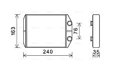 Obrázok Výmenník tepla vnútorného kúrenia AVA QUALITY COOLING  DAA6014