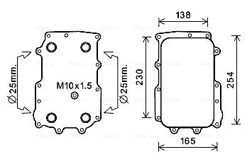 Obrázok Chladič motorového oleja AVA QUALITY COOLING  DF3072