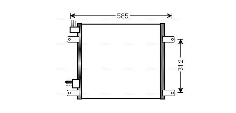 Obrázok Kondenzátor klimatizácie AVA QUALITY COOLING  DF5042