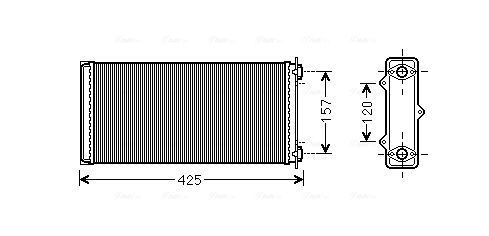Obrázok Výmenník tepla vnútorného kúrenia AVA QUALITY COOLING  DF6037