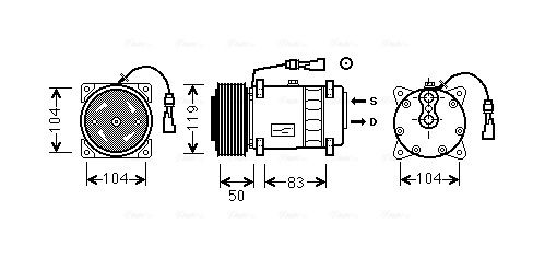 Obrázok Kompresor klimatizácie AVA QUALITY COOLING  DFAK057