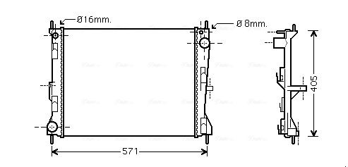 Obrázok Chladič motora AVA QUALITY COOLING  DN2235