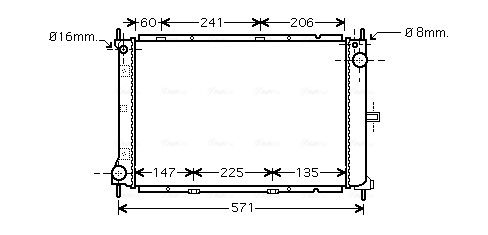 Obrázok Chladič motora AVA QUALITY COOLING  DN2249