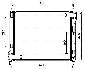 Obrázok Chladič motora AVA QUALITY COOLING  DN2354