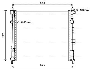 Obrázok Chladič motora AVA QUALITY COOLING  DN2407