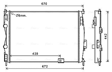 Obrázok Chladič motora AVA QUALITY COOLING  DN2414