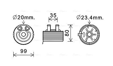 Obrázok Chladič motorového oleja AVA QUALITY COOLING  DN3431