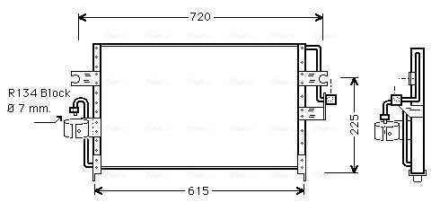 Obrázok Kondenzátor klimatizácie AVA QUALITY COOLING  DN5166