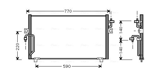 Obrázok Kondenzátor klimatizácie AVA QUALITY COOLING  DN5182