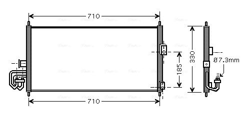 Obrázok Kondenzátor klimatizácie AVA QUALITY COOLING  DN5201
