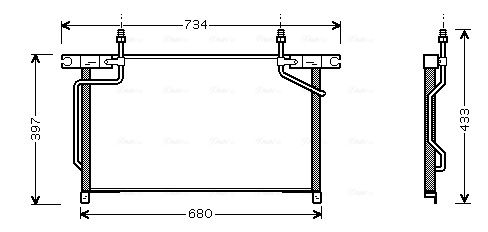 Obrázok Kondenzátor klimatizácie AVA QUALITY COOLING  DN5213