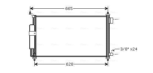 Obrázok Kondenzátor klimatizácie AVA QUALITY COOLING  DN5251D