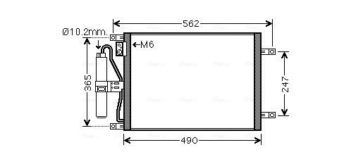 Obrázok Kondenzátor klimatizácie AVA QUALITY COOLING  DN5252D