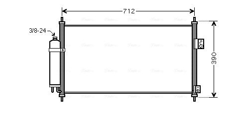 Obrázok Kondenzátor klimatizácie AVA QUALITY COOLING  DN5263D
