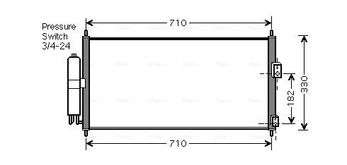 Obrázok Kondenzátor klimatizácie AVA QUALITY COOLING  DN5270D