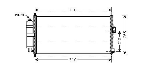 Obrázok Kondenzátor klimatizácie AVA QUALITY COOLING  DN5311D
