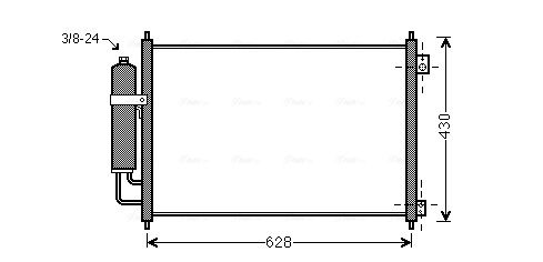 Obrázok Kondenzátor klimatizácie AVA QUALITY COOLING  DN5328D