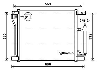 Obrázok Kondenzátor klimatizácie AVA QUALITY COOLING  DN5401D