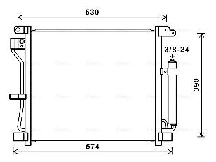 Obrázok Kondenzátor klimatizácie AVA QUALITY COOLING  DN5403D