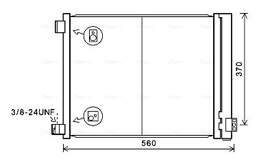 Obrázok Kondenzátor klimatizácie AVA QUALITY COOLING  DN5427D