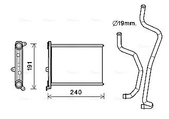 Obrázok Výmenník tepla vnútorného kúrenia AVA QUALITY COOLING  DN6417