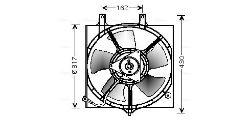 Obrázok Ventilátor chladenia motora AVA QUALITY COOLING  DN7510