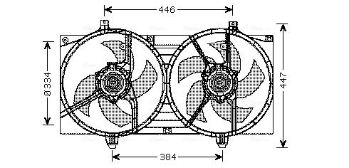 Obrázok Ventilátor chladenia motora AVA QUALITY COOLING  DN7528