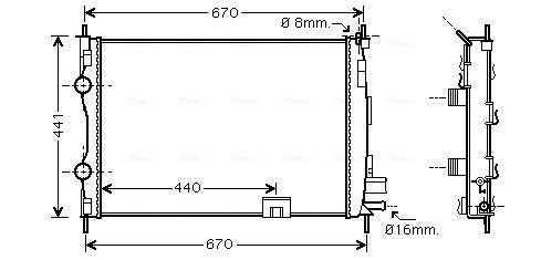 Obrázok Chladič motora AVA QUALITY COOLING  DNA2287