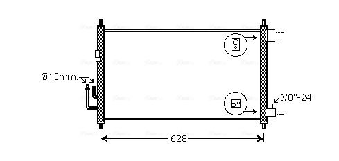 Obrázok Kondenzátor klimatizácie AVA QUALITY COOLING  DNA5372
