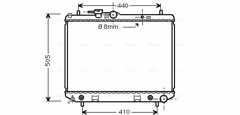 Obrázok Chladič motora AVA QUALITY COOLING  DU2044