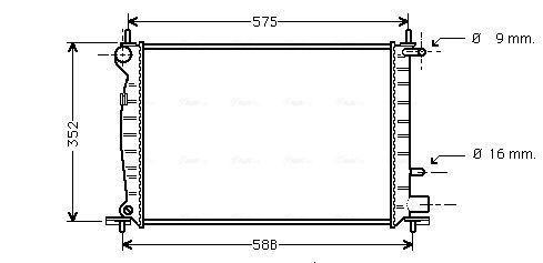 Obrázok Chladič motora AVA QUALITY COOLING  FD2219