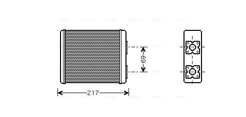 Obrázok Výmenník tepla vnútorného kúrenia AVA QUALITY COOLING  FD6362