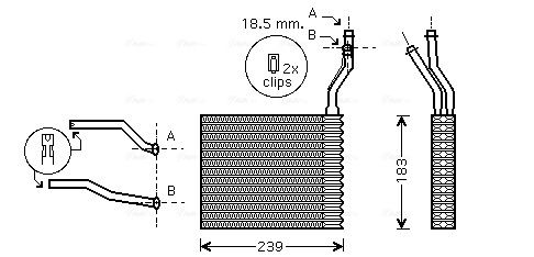 Obrázok Výmenník tepla vnútorného kúrenia AVA QUALITY COOLING  FD6365