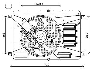 Obrázok Chladič motora AVA QUALITY COOLING  FT2080