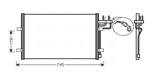 Obrázok Kondenzátor klimatizácie AVA QUALITY COOLING  FDA5367