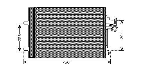 Obrázok Kondenzátor klimatizácie AVA QUALITY COOLING  FDA5427D